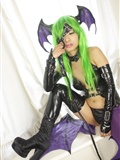 [Cosplay]  Darkstalkers  Morrigan with great body in latex(102)